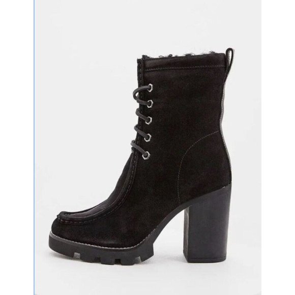 $300 Polo Ralph Lauren Black Fashion Booties Suede Ankle Boots Women's Various - Picture 3 of 12